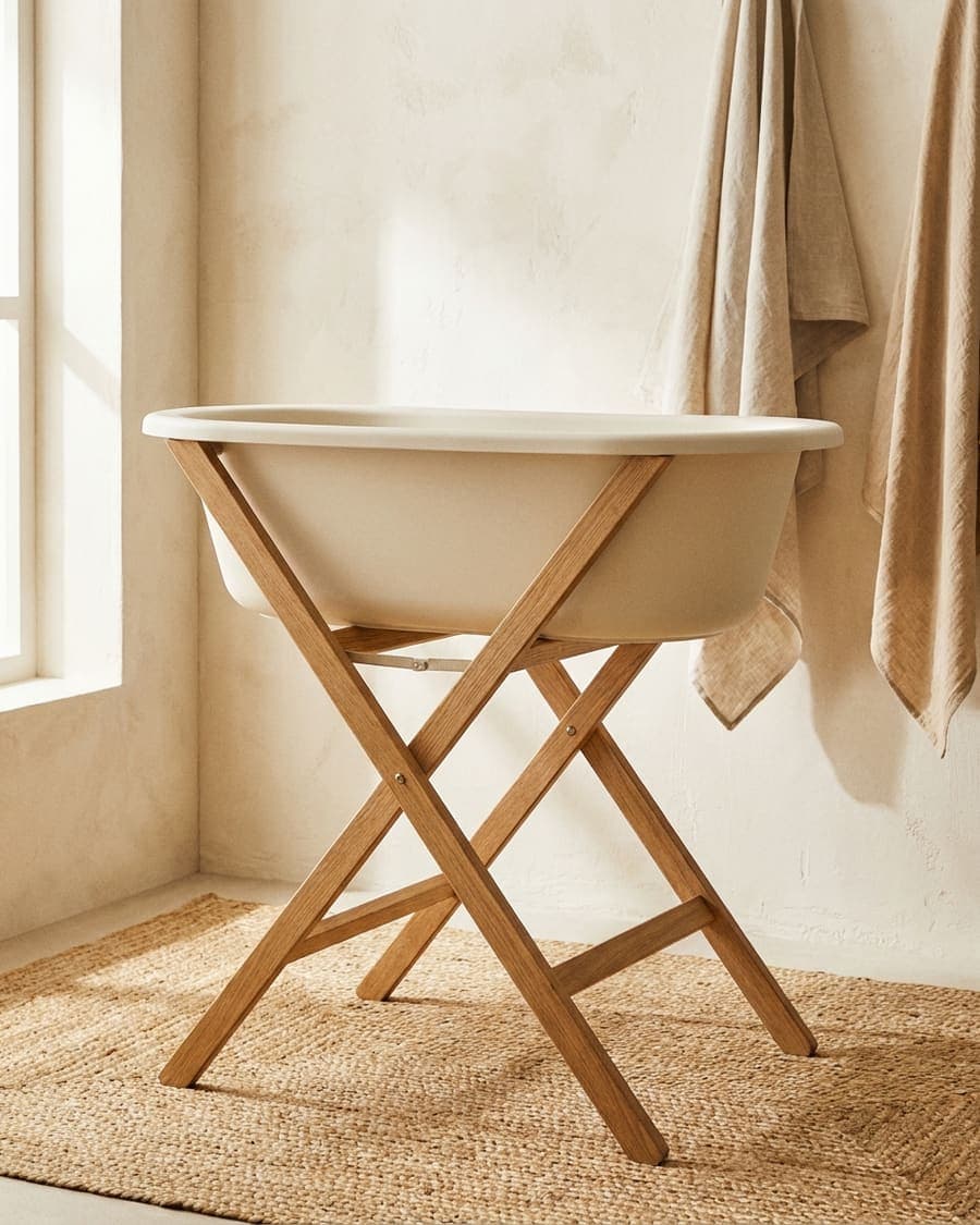 Tina de baño con soporte