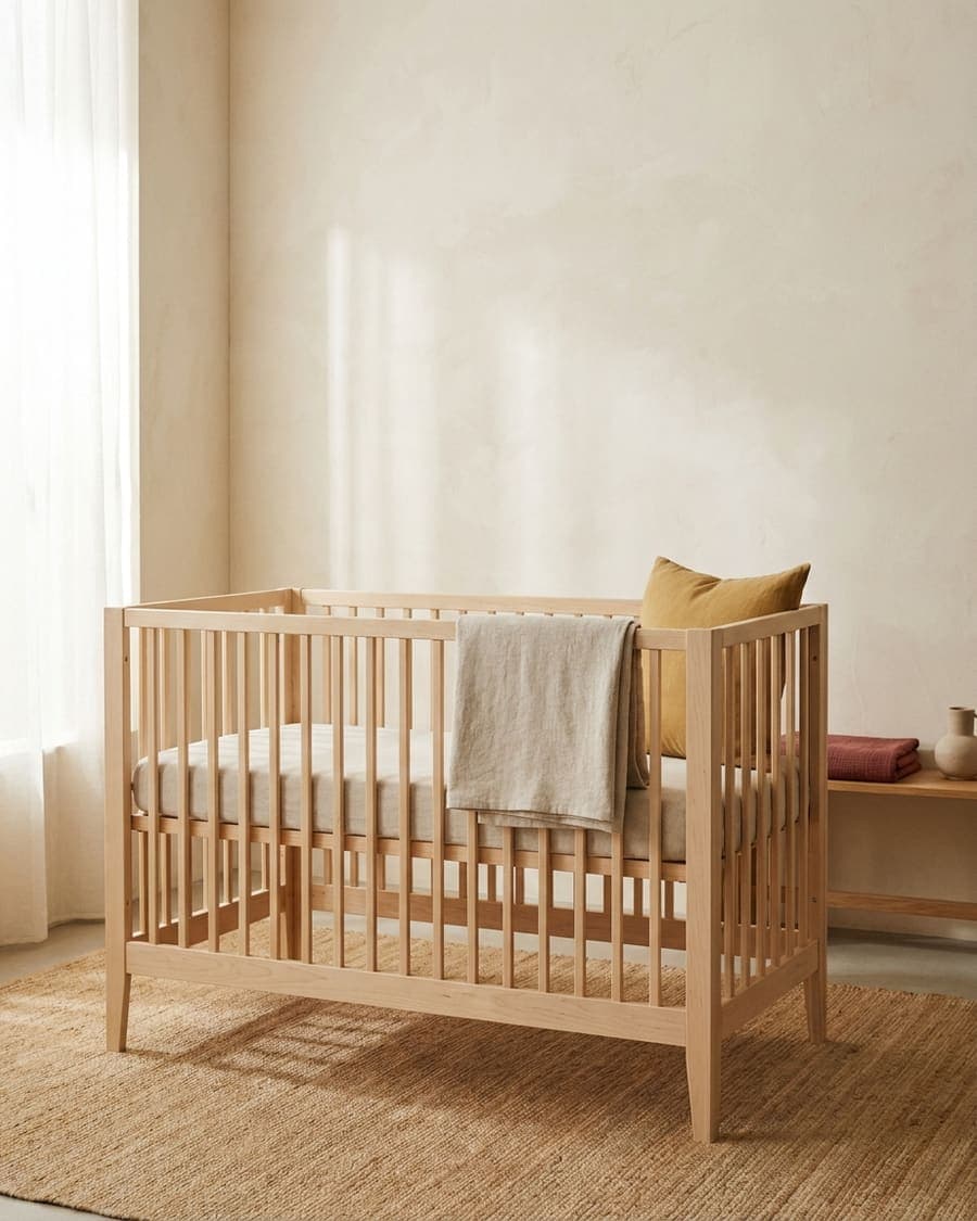 Cuna de madera convertible